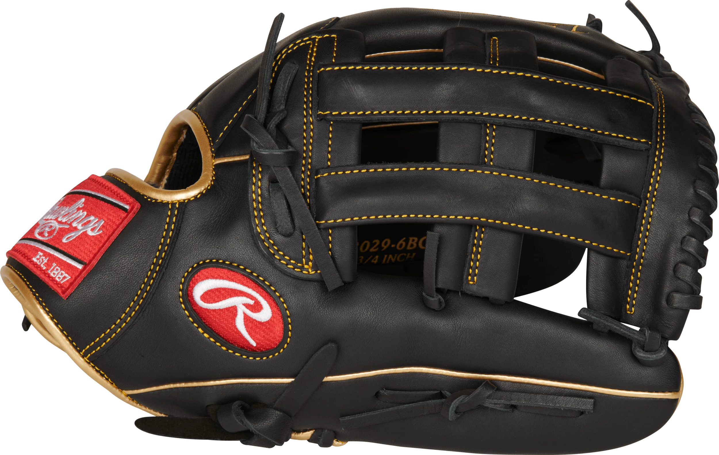 Rawlings R9 12.75" Outfield Baseball Glove: R93029-6BG 5 Rawlings R9 12.75" Outfield Baseball Glove: R93029-6BG - Image 3