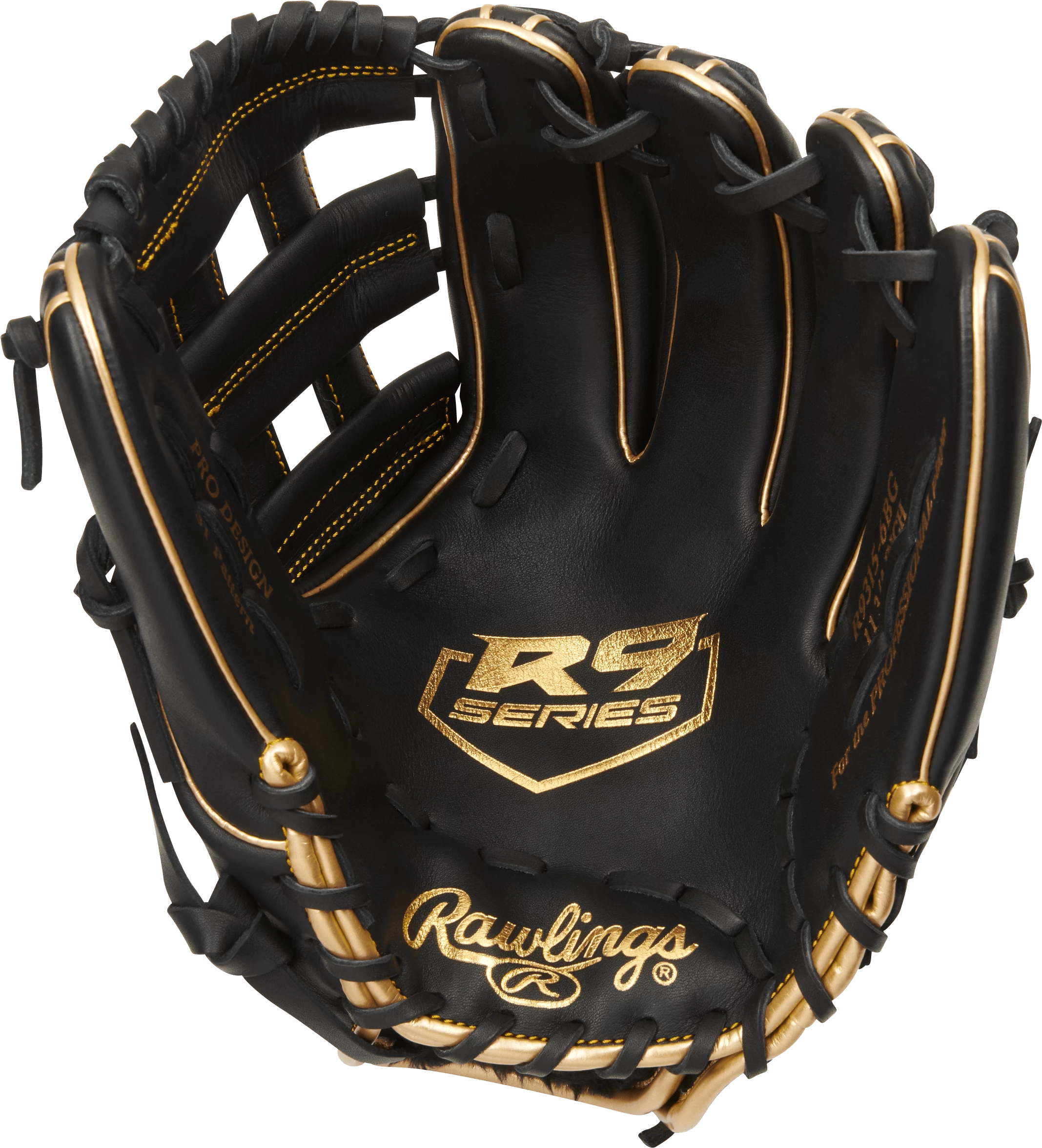 Rawlings R9 11.75" Infield Baseball Glove: R9315-6BG 4 Rawlings R9 11.75" Infield Baseball Glove: R9315-6BG - Image 2