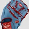 Rawlings Heart Of The Hide Custom Pro206 12" Sky Blue/Red -Baseball Gloves Sales Store rawlings rawlings heart of the hide custom pro206