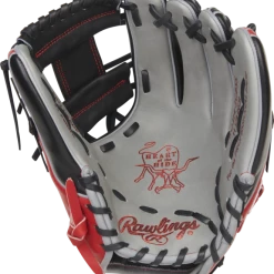 Rawlings May 2022 Gold Glove Club (GOTM) 11.75-inch Infield Heart Of The Hide Red/Black/Grey -Baseball Gloves Sales Store rawlings rawlings may 2022 gold glove club gotm 11 1
