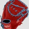 Rawlings Pro Preferred Custom ProSCM33 Catchers 33" Red/Sky Blue -Baseball Gloves Sales Store rawlings rawlings pro preferred custom proscm33 ca